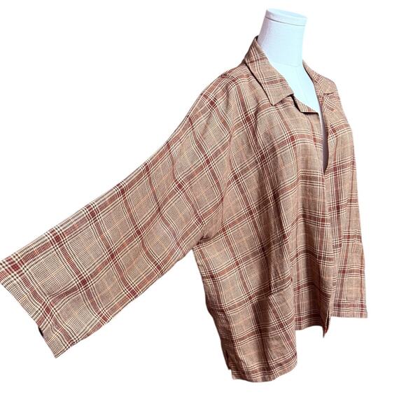 Eskandar For Saks Fifth Avenue Linen Jacket Made in England Size 1 Kimono Style - Picture 8 of 11